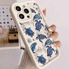 Funda protectora de precisión de cobertura completa a prueba de golpes de TPU con múltiples tortugas blancas antiguas Gaozhu para Apple  6/7/8/X/Xs/Xr/Xs Max/11/12/13/14/15/16 Pro Max - Blanco marfil - Ver 4