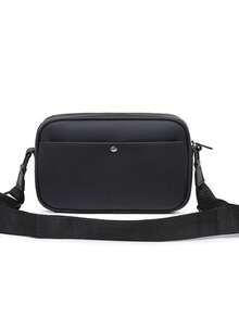 1pc Men's Nylon Casual Shoulder Bag, Large Capacity Crossbody Bag, PU Leather Messenger Bag, Phone Pouch, 2025 Summer New Small Crossbody Bag Camera Bag