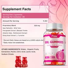 PSLALAE BBL Gummies - Increase Natural Curves, Promote Buttock Growth, Reduce Fat Mass And Sagging - 60pcs