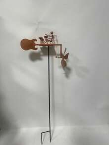 1pc Handmade Metal Drummer Windmill - No Electricity Needed, Self-Playing Outdoor Garden Decor With Cymbals & Drums, Weather-Resistant Halloween & Graduation Decoration For Yard, Terrace, Lawn, Windmills For The Yard, Patio Accent Piece