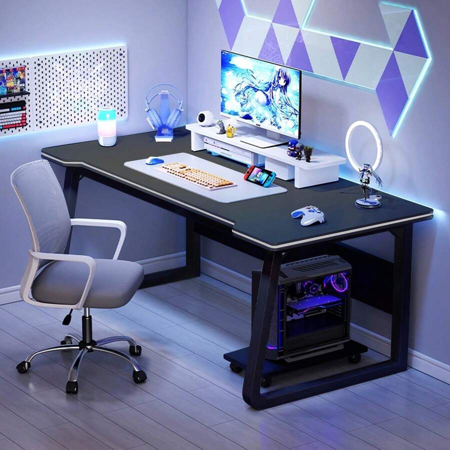 Gaming Desk, Scandinavian Style, Computer Desk, Easy Assembly, Simple ...