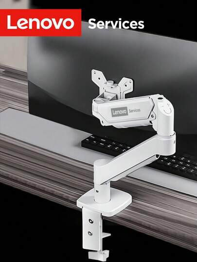  Lenovo Skärmstativ, justerbar stödarm, höjd- och vinkeljusterbar, mekanisk arm för datorstativ, skärmförhöjningsram, skärmstativ kompatibelt med 13-32 tum.