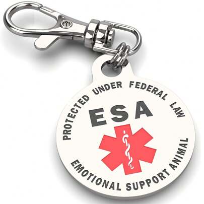 Medyczny Symbol Stal Nierdzewna Zwierzak domowy Etykietka , Spersonalizowany Wyryty Pies & Kot Znacznik identyfikacyjny Dla Emocje Wsparcie Zwierzęta  I Serwis Zwierzęta