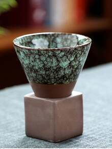 1 件创意漏斗形陶瓷咖啡杯，容量 200 毫升，适用于家庭和办公室，浓缩咖啡、拿铁艺术、牛奶杯、水杯