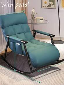 PU Rocking Recliner - Ergonomic Lounge Chair For Reading , Comfortable Slouchy Sofa With Footrest, Living Room/Bedroom Relax - Multicolor - View 7
