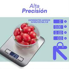 Balanza Digital De Precisión Lincky Cocina Repostería 1g A 10kg Color Gris, ideal para hogar - Gris - Ver 3