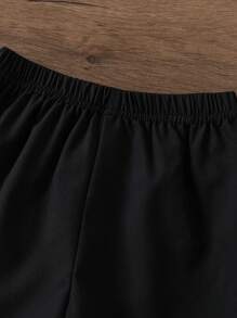 2pcs/Set Young Boys Summer New Casual Horse Embroidery Knit Short Sleeve Polo Shirt And Shorts Outfit