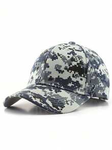 1pc Camo Olive Green Vintage Style Sun Protection Fashion Baseball Cap - Camouflage 11 - View 1