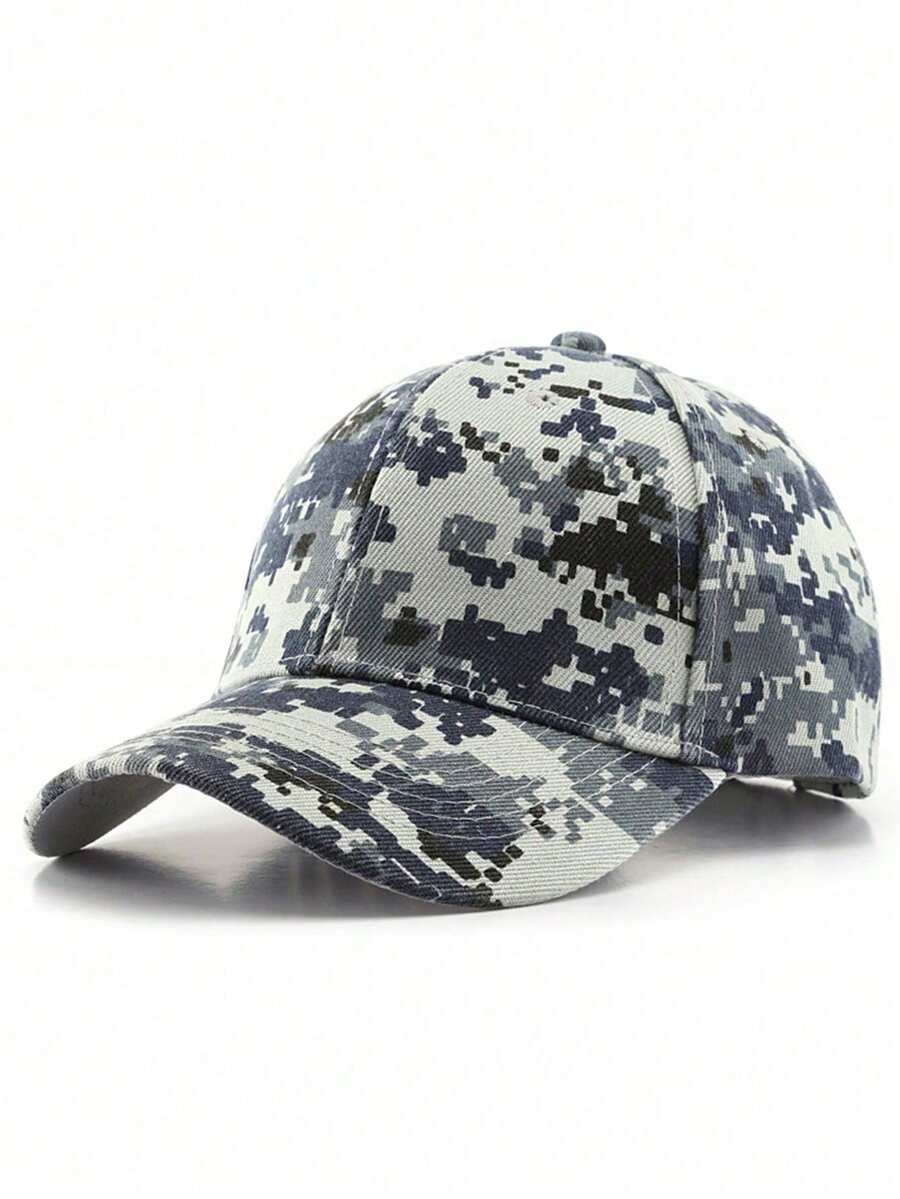 1pc Camo Olive Green Vintage Style Sun Protection Fashion Baseball Cap - Camouflage 11 - View 1