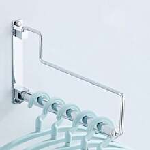 Chrome Clothes Drying Rack, Wall Mounted Swing Arm Hanger For Laundry Room, Garage, Indoor & Outdoor Use - Mocha Brown - View 6