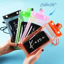 1PC Personalized Waterproof Phone Bag,Shadow Monogram Pool Bag,Wet Dry Bag,Water Resistant Bag For Pool,Beach Bag,Triple Seal Waterproof Pouch