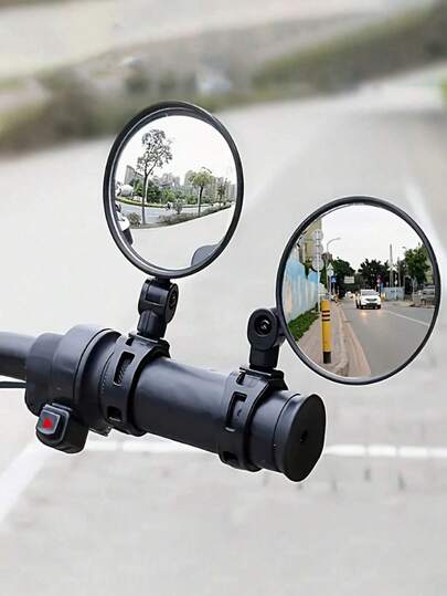 Adjustable Rotate Rear View Mirror & Blind Spot Mirror For Bicycle, Motorcycle, Electric Bike