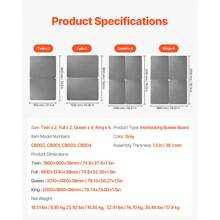 Twin Size Bunkie Board, 1.5 In Bed Board Slats With 200D Oxford Cloth, Wooden Mattress Support For Twin Size Bed, Easy Assembly Support Under Mattress, 2 Piece, Gray