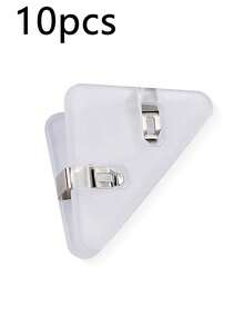 10pcs Multi-Functional Office Triangular Book Holder - Anti-Roll Plastic Office Stationery Book Holder, Test Paper Anti-Roll Acrylic Pp Holder, Storage Materials, Receipts, File Folders, And Organizer - Multicolor - View 13