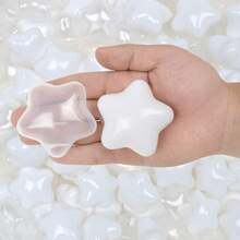 50 个可爱星形球池球、球池海洋球、儿童室内外家庭玩具、婴儿抓球、防压彩色海洋球（适用于婴儿或幼儿球池）、儿童泳池水上玩具、派对装饰礼物