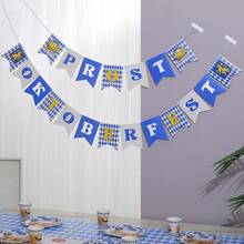 1 Set Bendera Hiasan Pesta Oktoberfest, Spanduk Huruf - MultiWarna - View 3