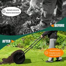 GOFLAME 27 Inch Compost Spreader Peat Moss Spreader With Upgrade U-Shaped Handle - Black - View 8