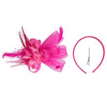 1 件羽毛头饰头带，女士茶会帽，适合肯塔基赛马会、鸡尾酒会、婚礼、化装舞会、发饰、小帽子、迷你头饰、迷你帽 - 彩色 - 查看 7