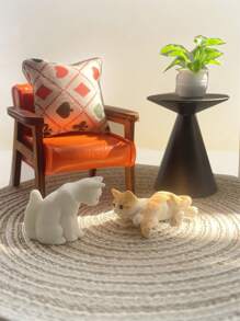 Juego de 1/2/3/5 piezas de accesorios en miniatura para casa de muñecas: muebles realistas, alfombra, gato decorativo, pintura clásica y decoración del hogar para crear una cómoda y elegante morada en miniatura. (Los productos en miniatura pueden tener pequeños defectos dentro de lo normal que no afectan el efecto general. Los compradores preocupados deben comprar con precaución.)