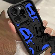 Funda de teléfono móvil de silicona suave con patrón de rostro alegre de dibujos animados, adecuada para iPhone 16/16 PLUS/16 pro/16 PROMAX, 15/15 plus/15 pro/15 PROMAX, 14/14 Plus/14 Pro/14 ProMax, 13/13 Pro/13 ProMax, 12/12 Pro/12 ProMax, 11/11 Pro/11 Pro, con protección contra caídas y golpes. - 1 pieza - Ver 2