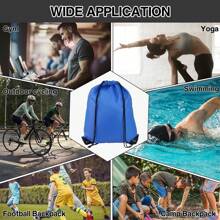 5pcs Drawstring Backpack Set: Nylon Sports Bag, Suitable For Travel, Yoga, Gym, Outdoor Camping, Hiking And Beach