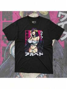 -Shirt With Overlord Print- Albedo - màu đen - Xem 1