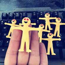 10/20pcs Random Smile Face Emotion Toys, Squeezy Stretchy TPR Stress Relief Fidget Soft Gel Figurines, Funny Decompression Toys