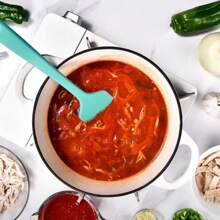 4 pièces Set de cuisson en silicone, comprenant une spatule à gâteau en silicone, un grattoir en forme de T, un ustensile grattoir résistant à la chaleur, un mélangeur à salade, un grattoir en silicone, un kit d'outils de cuisson, convenant pour la cuisson, le mélange, le beurre et le mélange de confiture, lavable au lave-vaisselle