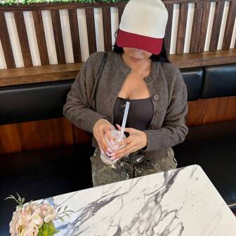 Women's Elegant Knit Cardigan, Vintage Casual Minimalist, Autumn/Winter Sweater, Brown Cardigan