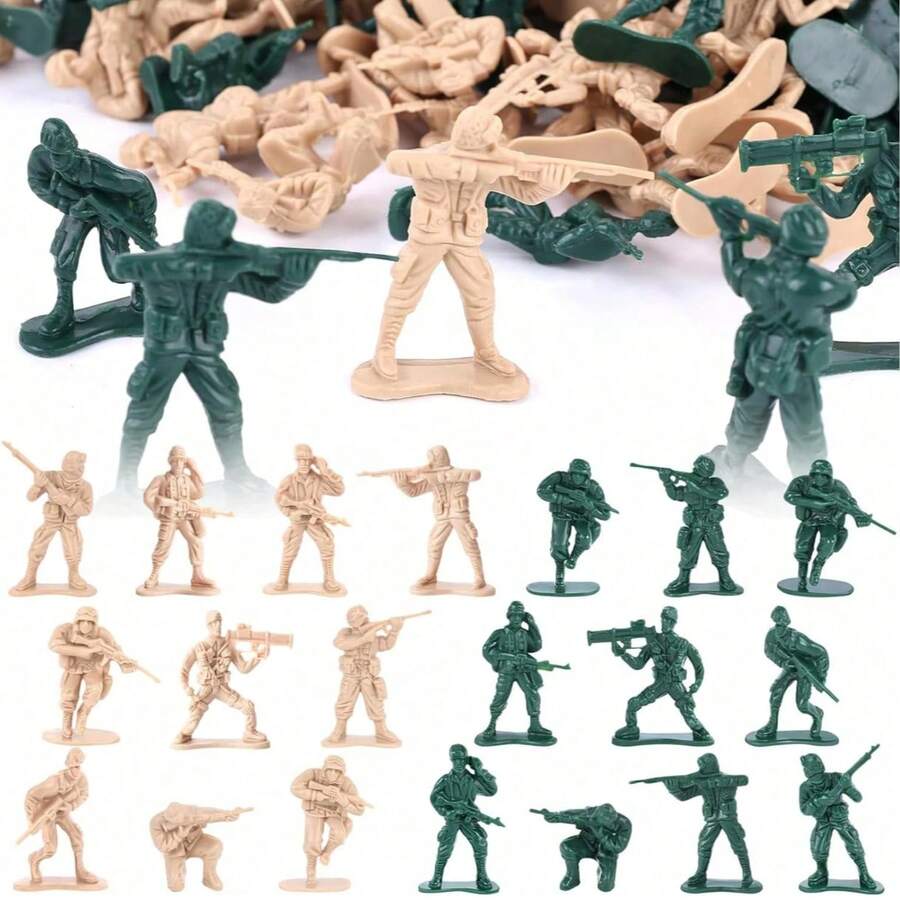 Toy Soldier Villain Military Model Set Plastic Soldier Soldier Man Armored Fighting Vehicle Airplane Tank Corps - Random Style Delivery - Multicolor - View 1