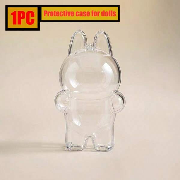 1pc Standing Pose Sitting Position Doll Transparent PVC Case Easy To Install, Stylish And Durable Protect Your Doll