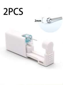 1-24pcs Disposable Sterile Ear Piercing Kit, Cartilage Tragus Helix Piercing Gun No Pain Piercer Tool Machine Set Stud Lewelr