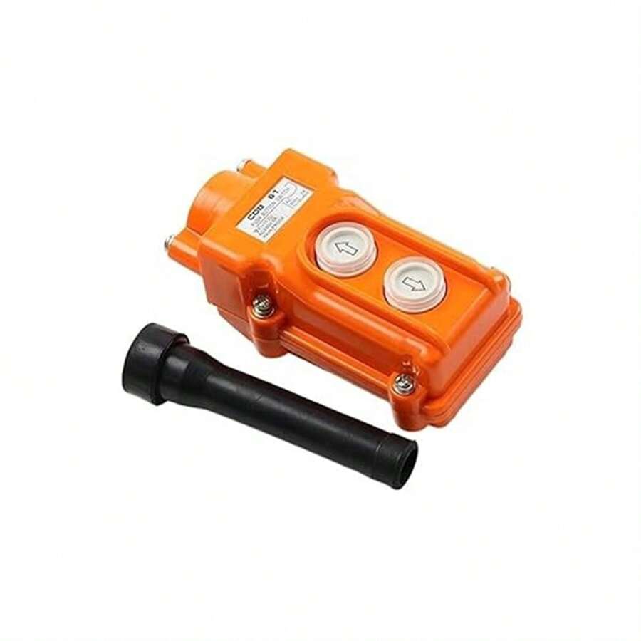 Panel de botones industriales de 1 pieza, panel de botones de grúa de subida y bajada, 5 A, 250 V CA, COB-61 para grúa de elevación - Naranja - Ver 1