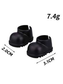 2pcs Doll Shoes, DIY Bright Shoes, Finger Shoes