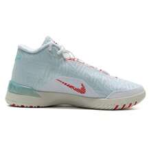 Nike 男士基础款篮球鞋 LBJ NXXT GENISUS EP，户外训练舒适休闲运动鞋 - 白/藍/極光綠/迷人紅/淺青色/海玻璃藍 - 查看 2