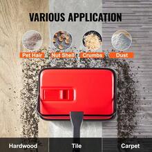 Carpet Sweeper, 6.7 In Sweeping Paths, Floor Sweeper Manual Non Electric, 300 Ml Dustbin Capacity With Comb For Home Office Rugs Hardwood Surfaces Wood Floors Laminate, Cleans Dust Pet Hair - Red - View 11