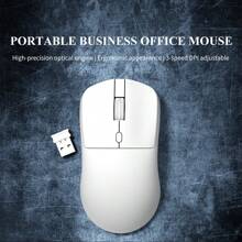 CHANGXIE A 2.4G Wireless Mouse, 6-Key Office Gaming Mouse, Ergonomic Grip, LOGO That Can Glow, White And Black