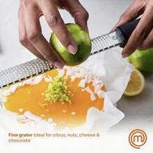 1 件优质不锈钢柠檬和奶酪磨碎器 - 易于使用的手动厨房磨碎器，适用于姜、蒜、蔬菜 - 非常适合烹饪和烘焙、奶酪磨碎器