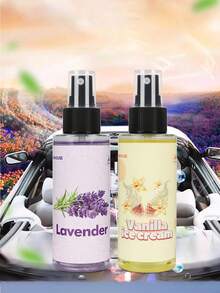 1 قطعة رذاذ عطري متعدد النكهات 100 مل - فانيليا، لبان الجاي، كرز، فراولة، منعش للهواء للسيارة والغرفة، رائحة طويلة الأمد، مزيل للروائح الكريهة - مقاس واحد يناسب الجميع - مشاهدة 3