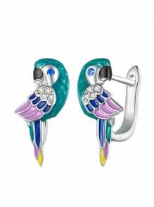 1 Par de Aretes Elegantes de Circonita Cúbica para Niñas, Regalo para Niñas, Decoración Diaria para Fiesta, Joyería, Regalo de Cumpleaños