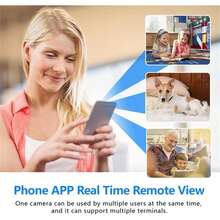 1080P无线WiFi隐藏式间谍安全摄像头，迷你保姆摄像头，智能家居摄像头，宠物狗宝宝摄像头，室内外高清，远程便携，手机APP控制，房间摄像头，200mAh电池容量 - 彩色 - 查看 7