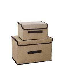 1pc Foldable Storage Box, Large Capacity Cloth Storage Bin - Ideal For Space-Saving, Clothes Organization, Decorations For Festivals, Rooms, Home, Bedroom