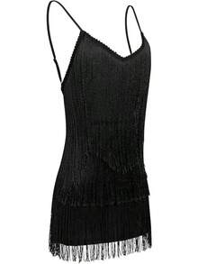 Women's Flapper Dress 1920s Gatsby Vintage Fringe Cocktail Party Dresses Halter Backless Tassels Latin Dance Dress Hoodies Hoodie Fall Clothes For Women Lounge Sets For Women Halloween Costumes Plus Size