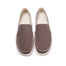 Mens Slip On Shoes Casual Slip-On Loafers Canvas Slip On Shoes Casual Sneakers Comfortable - 棕色 - 查看 6
