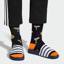Men's Funny Novelty Crazy Pattern Dress Socks For Gifts - Black/Orange/Multicolor Cocktails-3m - View 9