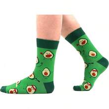 Men's Funny Novelty Crazy Pattern Dress Socks For Gifts - 黃色/紅色/藍色/綠色/多色食品-12米 - 查看 9