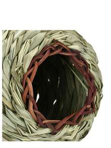 1件diy草編園藝裝飾鳥巢