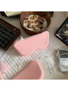 1pc Eyeglasses Carrying Case, Portable Shockproof Silicone Glasses Box For Sunglasses & Eyeglasses, Dust-Proof Storage Bag