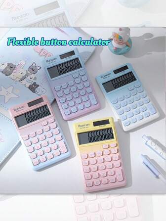 实用迷你翻盖计算器，简约可爱便携式计算器，实用计算，多巴胺配色方案计算器，学生必备，有助于学习数学，适合送给学生、老师、同事、朋友、生日、节日的礼物，简约风格，多巴胺配色方案，数学爱好者礼物，毕业礼物，同学友谊，会计计算器，用于学校用品，返校