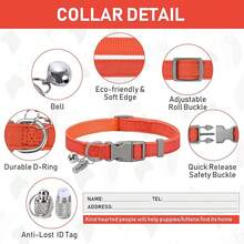 GAMUDA Small Pet Harness Collar And Leash Set, Step In No Chock No Pull Linen Fabric Soft Mesh Dog Vest Harnesses Reflective For Dogs Puppy Cats Kitten Rabbit (Orange, XXS) - Orange - View 7